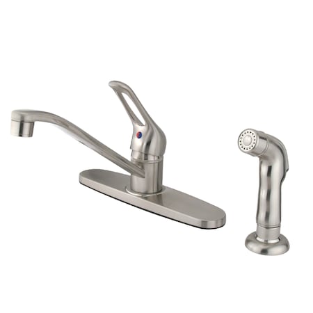 FB562SNSP Single Handle 8-Inch Centerset Kitchen Faucet With Sprayer